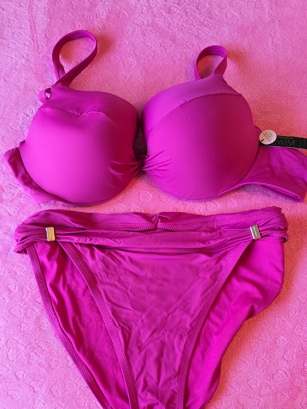 Victoria's Secret Magenta Molded Cup Bikini Set